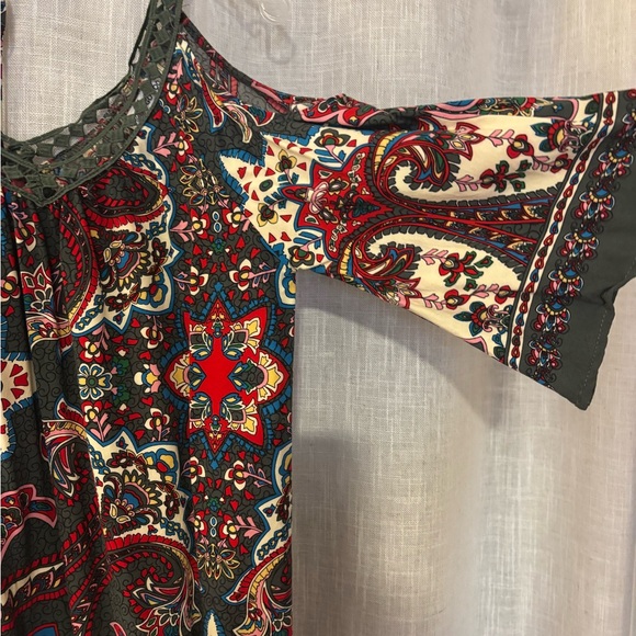 Bohemian Floral Mini Dress - Multicolor - Picture 4 of 8